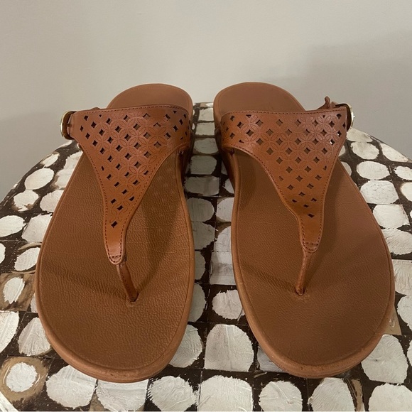 FitFlop Brown Toe-Post Sandals Women’s Size 11 Comfort Arch Support - Picture 2 of 7
